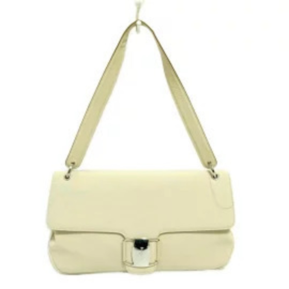 Salvatore Ferragamo Salvatore Vara Shoulder Bag Ivory White